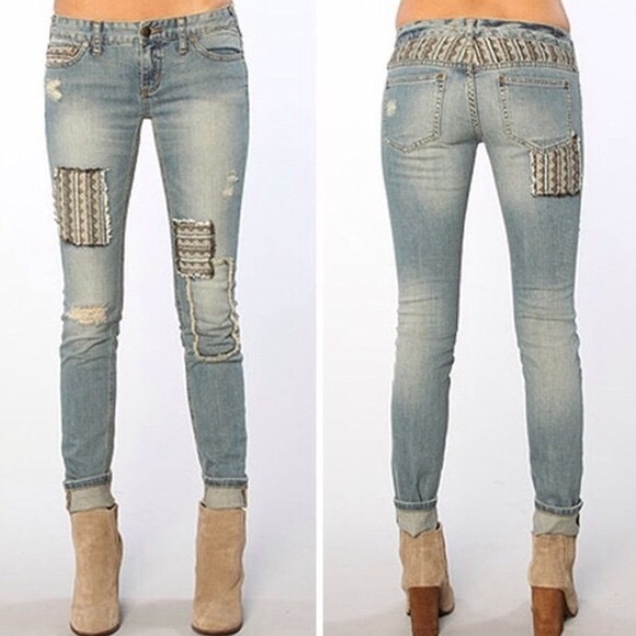 Free people Indigo Baja patch skinny jeans - Picture 9 of 10